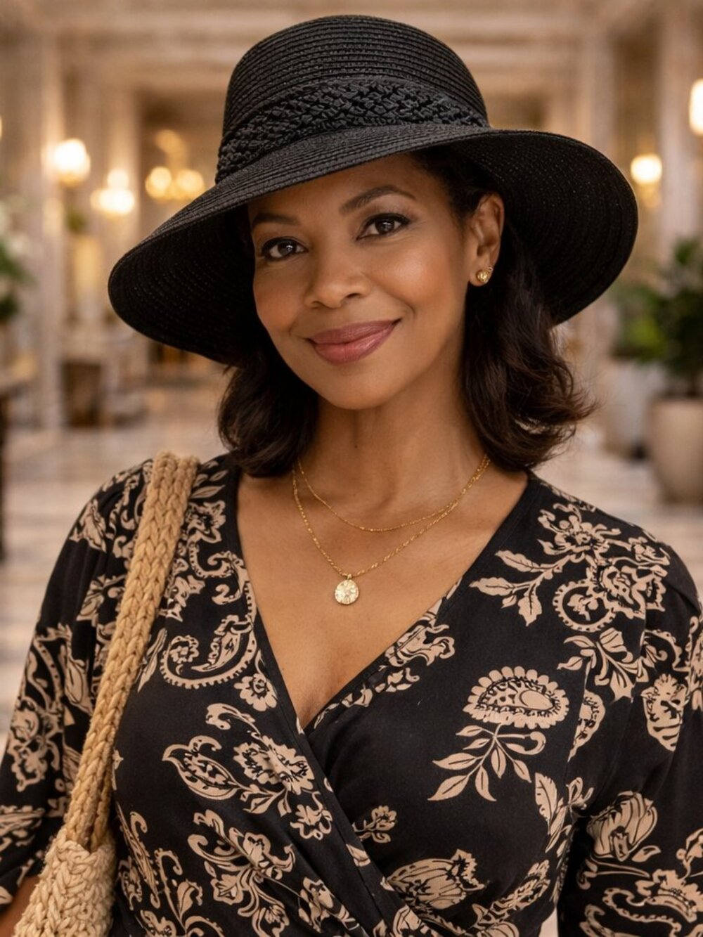 Magid Wide Brim Straw Hat – Black Paper Straw | Classic Summer Sun Hat  Timeless